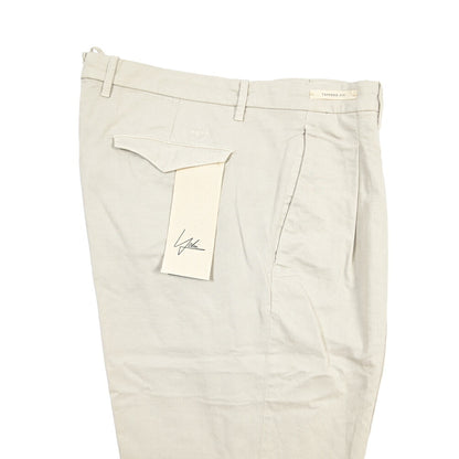 YCHAI “ROBUSTO” リネン混コットン ツータックパンツ / TAPERED FIT