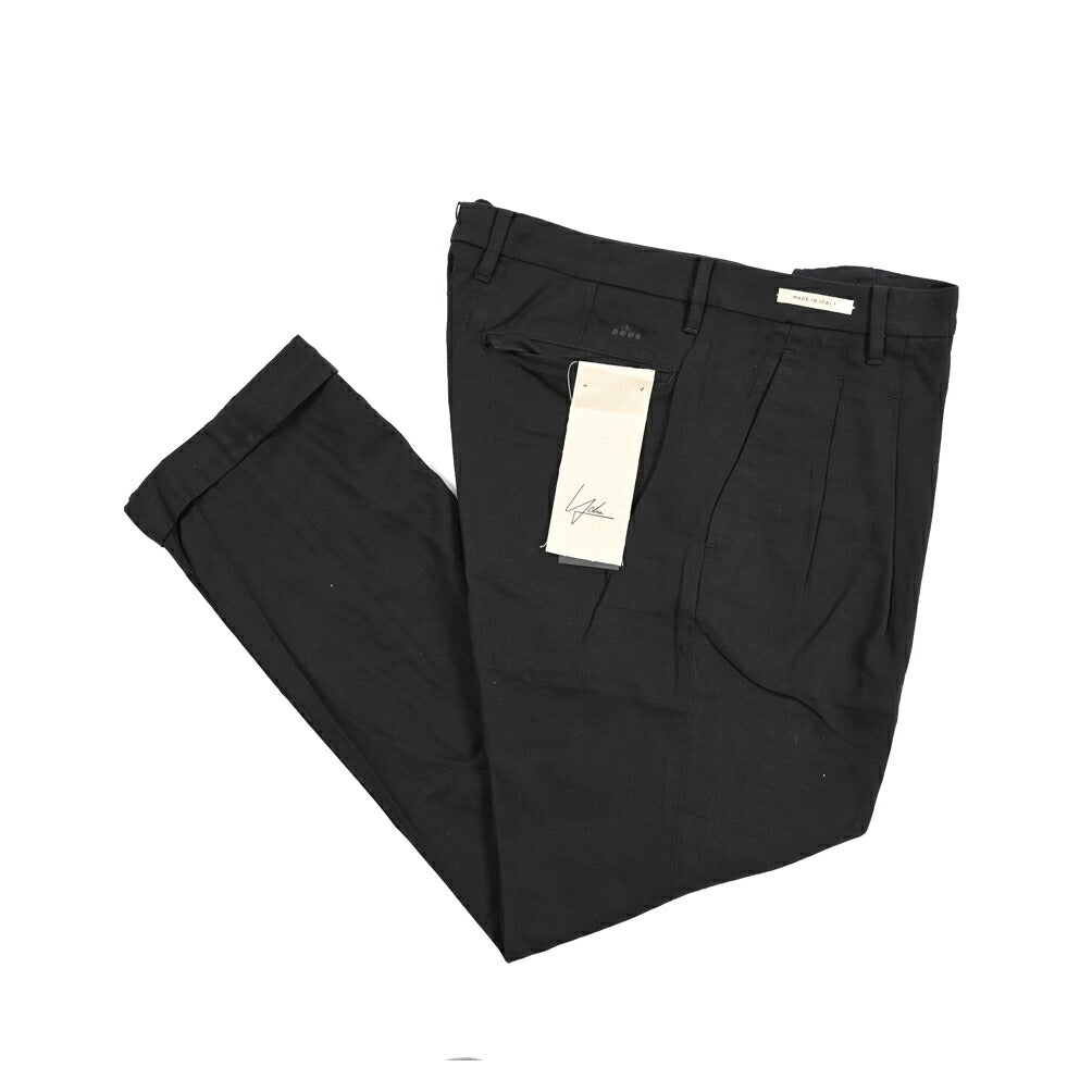 YCHAI “ROBUSTO” リネン混コットン ツータックパンツ / TAPERED FIT