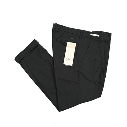 YCHAI “ROBUSTO” リネン混コットン ツータックパンツ / TAPERED FIT