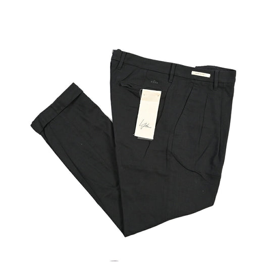 YCHAI “ROBUSTO” リネン混コットン ツータックパンツ / TAPERED FIT