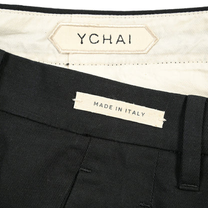 YCHAI “ROBUSTO” リネン混コットン ツータックパンツ / TAPERED FIT