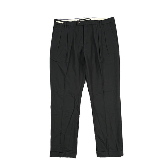 YCHAI “ROBUSTO” リネン混コットン ツータックパンツ / TAPERED FIT