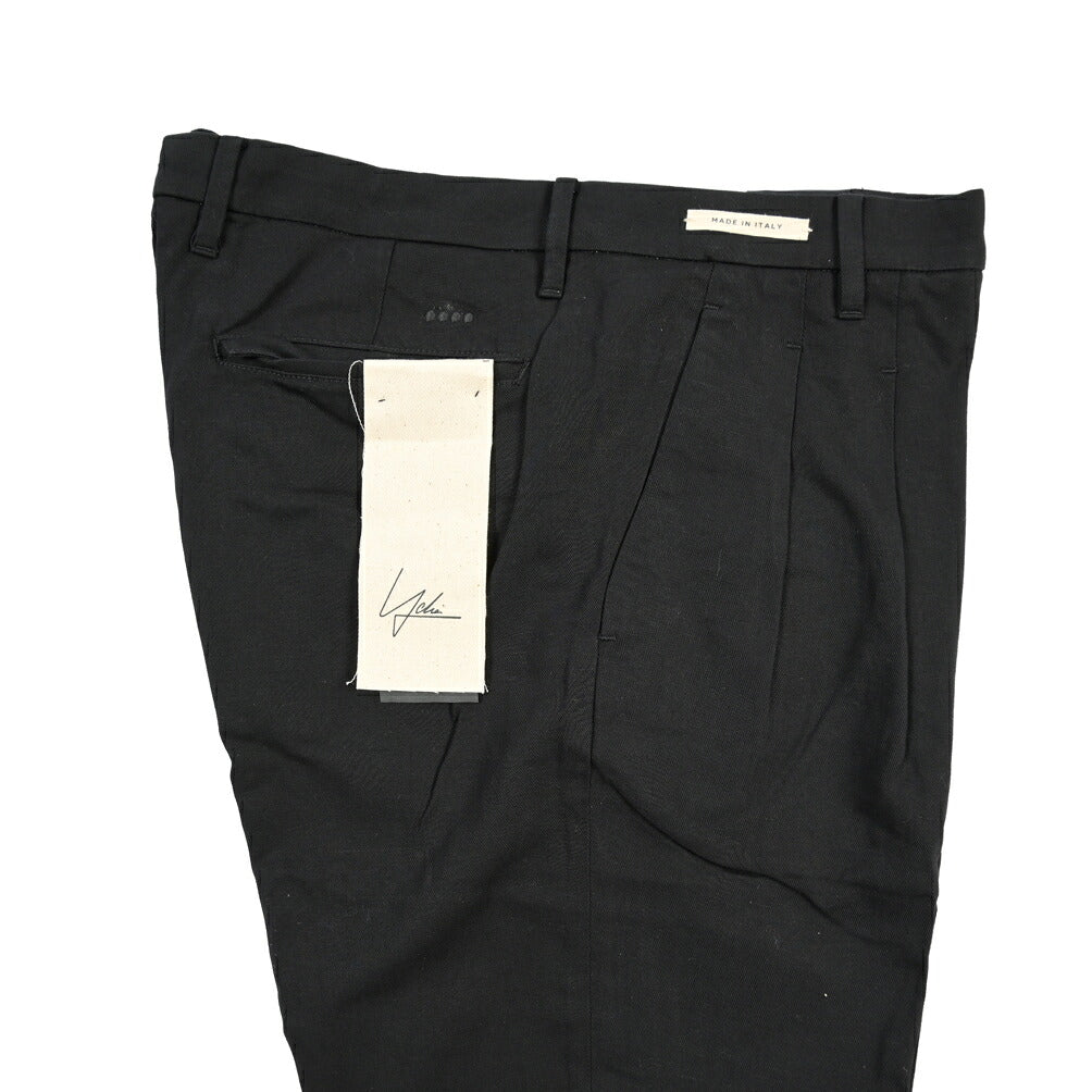 YCHAI “ROBUSTO” リネン混コットン ツータックパンツ / TAPERED FIT