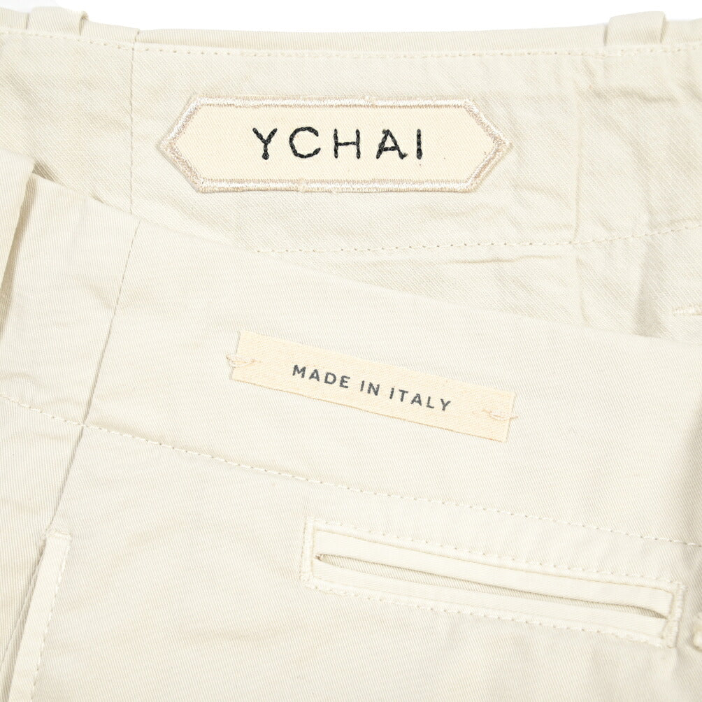 YCHAI “ROBUSTO” ストレッチコットン ノータックチノパンツ / TAPERED FIT