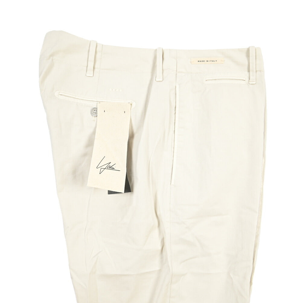 YCHAI “ROBUSTO” ストレッチコットン ノータックチノパンツ / TAPERED FIT