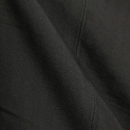 YCHAI “ROBUSTO” リネン混コットン ツータックヘリンボーンパンツ / TAPERED FIT