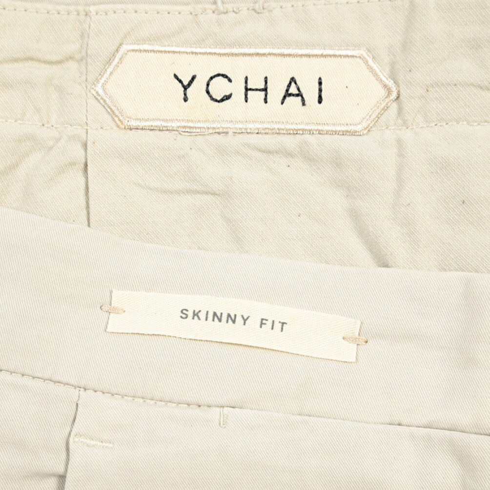 YCHAI “PANATELA” ストレッチコットン ノータックチノパンツ / SKINNY FIT