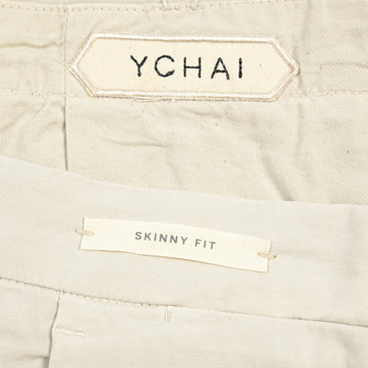 YCHAI “PANATELA” ストレッチコットン ノータックチノパンツ / SKINNY FIT