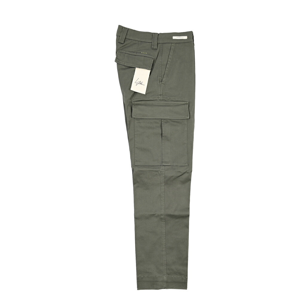 YCHAI “ROBUSTO” ストレッチコットン ノータックカーゴパンツ / TAPERED FIT