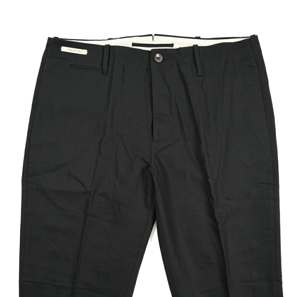 YCHAI “ROBUSTO” リネン混コットン ノータックパンツ / TAPERED FIT