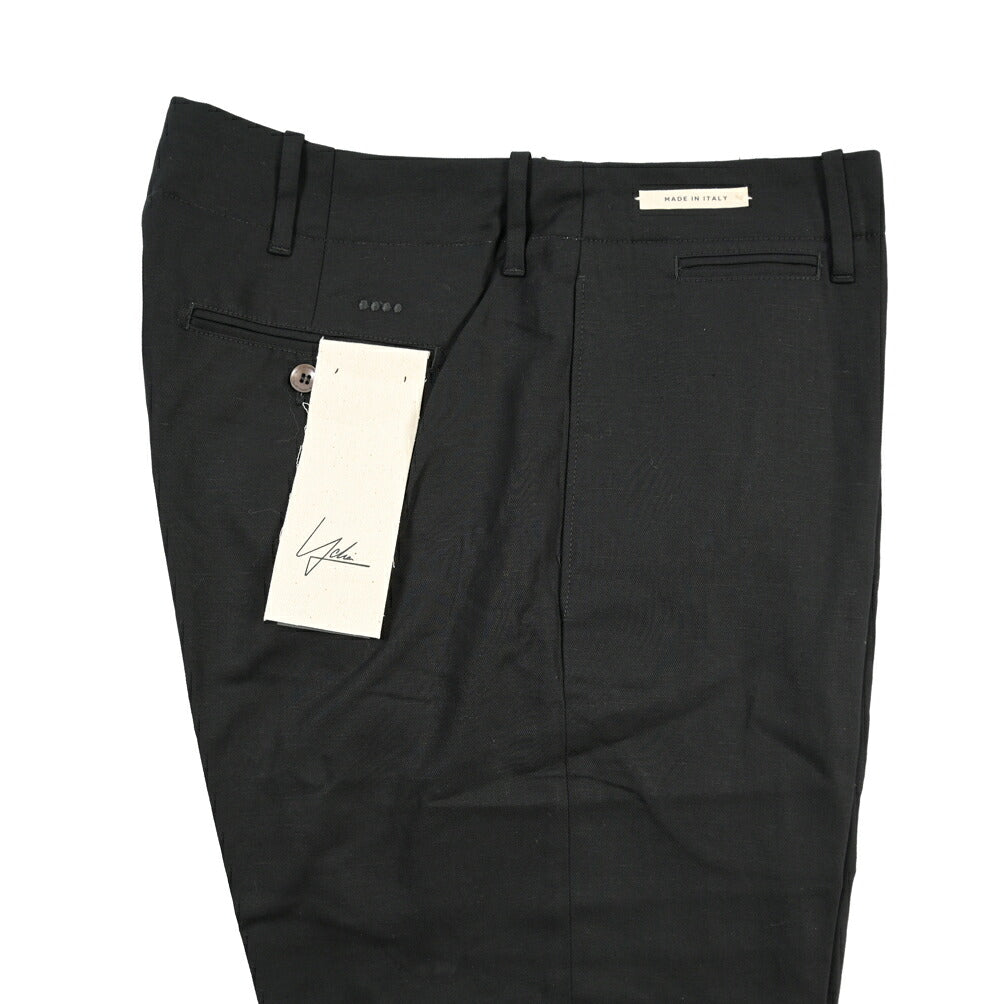 YCHAI “ROBUSTO” リネン混コットン ノータックパンツ / TAPERED FIT