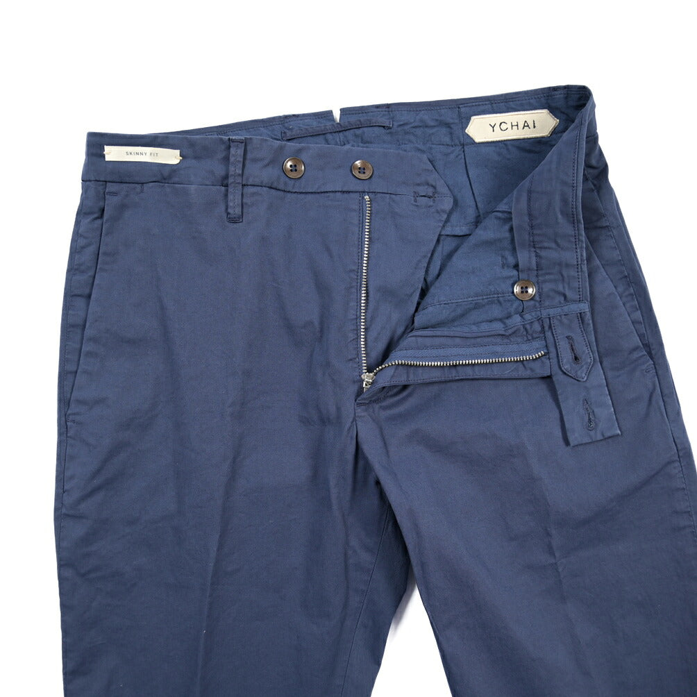 YCHAI “PANATELA” ストレッチコットン ノータックチノパンツ / SKINNY FIT