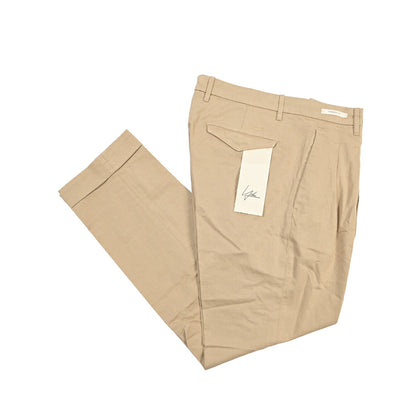 YCHAI “ROBUSTO” リネン混コットン ツータックストレッチパンツ / TAPERED FIT