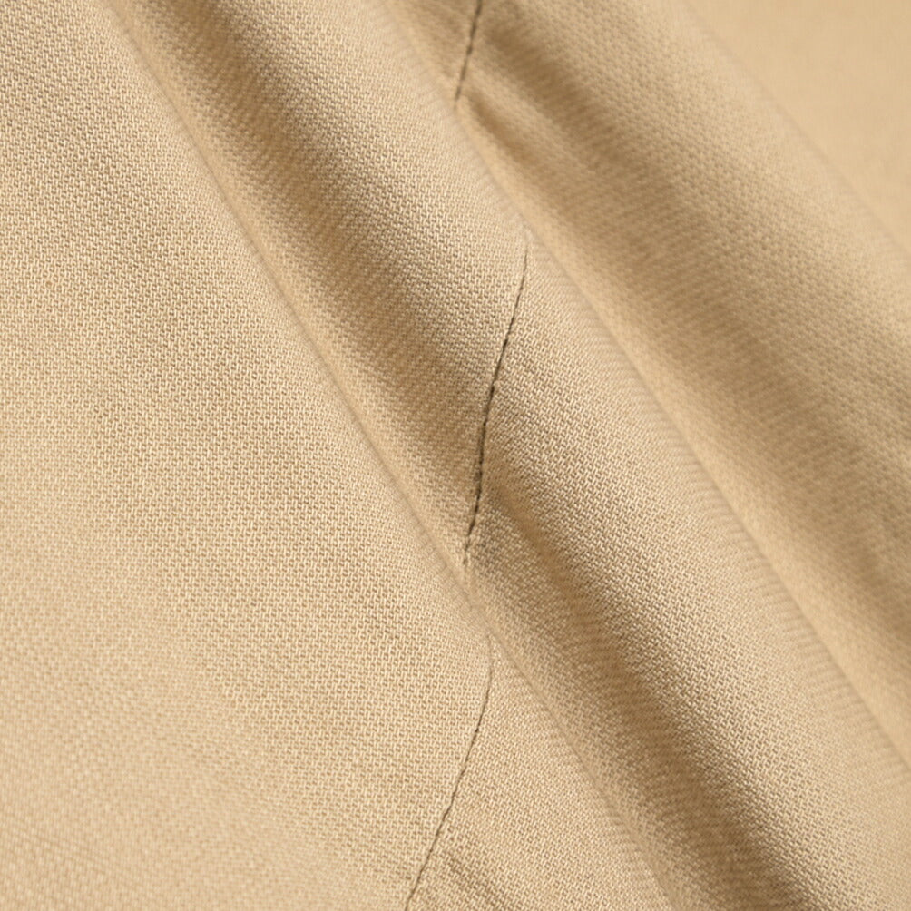YCHAI “ROBUSTO” リネン混コットン ツータックストレッチパンツ / TAPERED FIT
