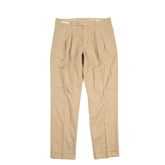 YCHAI “ROBUSTO” リネン混コットン ツータックストレッチパンツ / TAPERED FIT