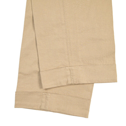 YCHAI “ROBUSTO” リネン混コットン ツータックストレッチパンツ / TAPERED FIT