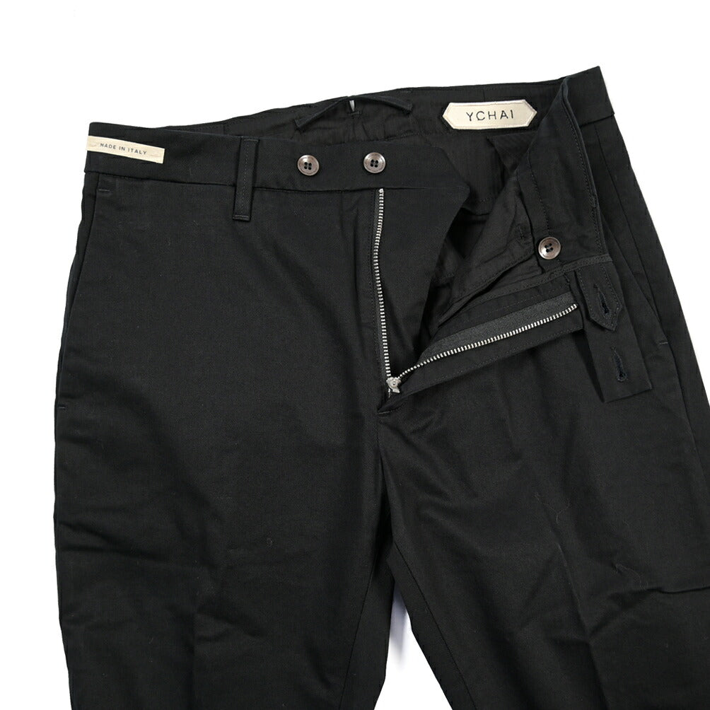 YCHAI “PANATELA” ストレッチコットン ノータックチノパンツ / SKINNY FIT