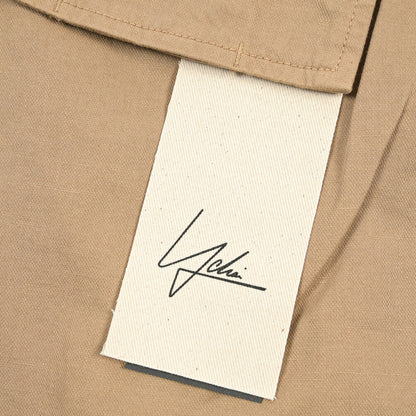 YCHAI “ROBUSTO” リネン混コットン ノータックカーゴパンツ / TAPERED FIT