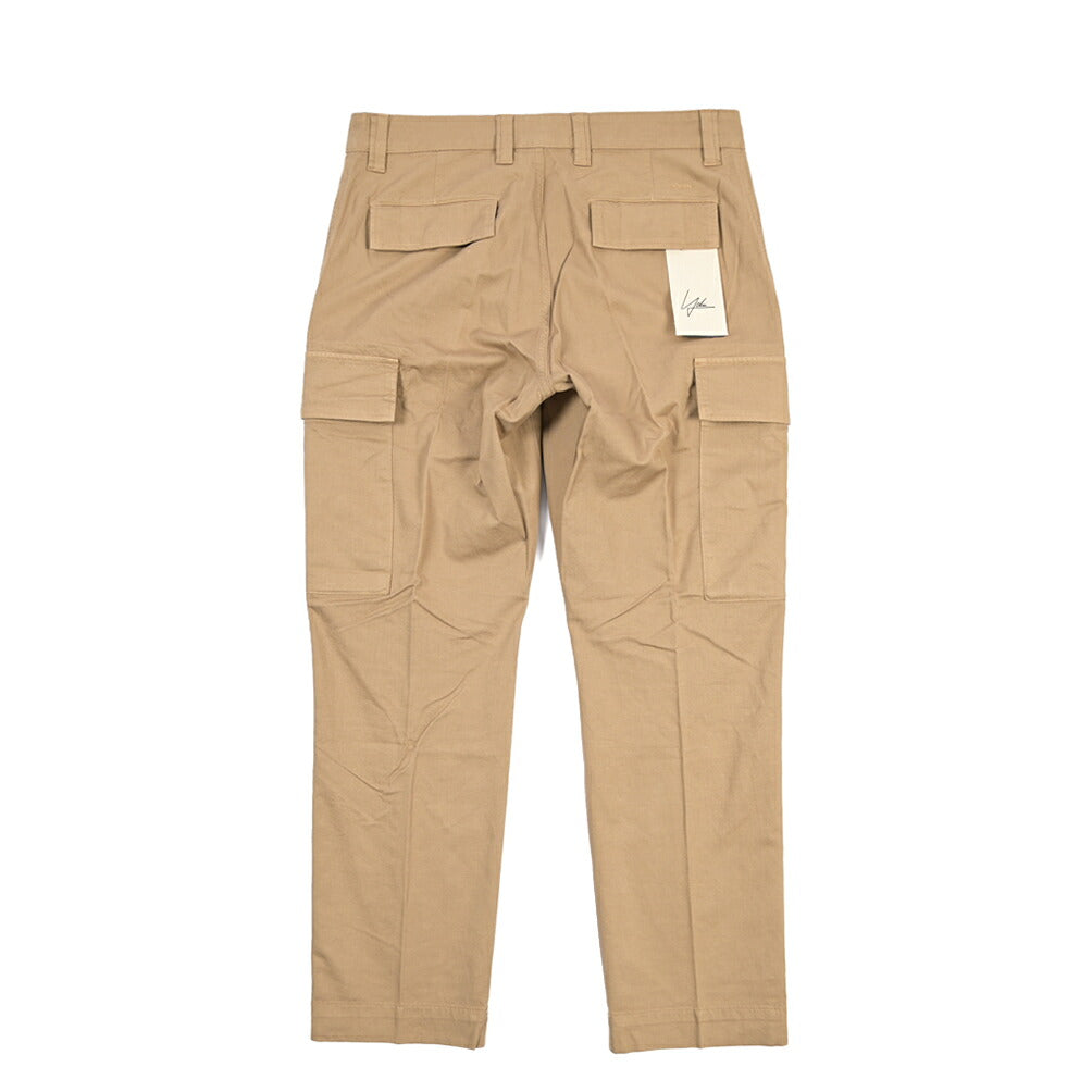 YCHAI “ROBUSTO” リネン混コットン ノータックカーゴパンツ / TAPERED FIT