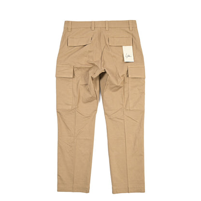 YCHAI “ROBUSTO” リネン混コットン ノータックカーゴパンツ / TAPERED FIT