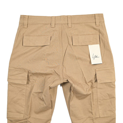 YCHAI “ROBUSTO” リネン混コットン ノータックカーゴパンツ / TAPERED FIT