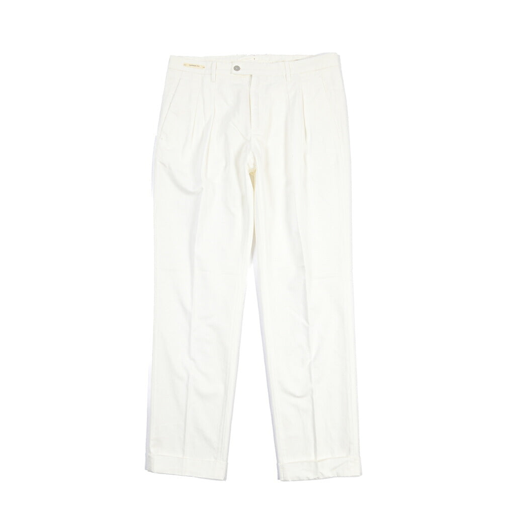 SUMMER SALE｜YCHAI “ROBUSTO” リネン混コットン ツータックパンツ / TAPERED FIT