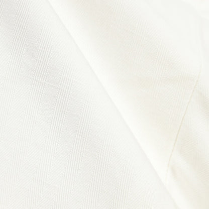 SUMMER SALE｜YCHAI “ROBUSTO” リネン混コットン ツータックヘリンボーンパンツ / TAPERED FIT