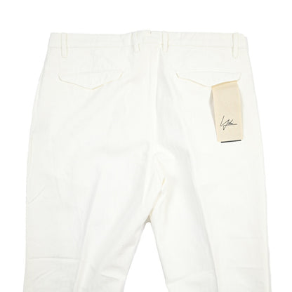 SUMMER SALE｜YCHAI “ROBUSTO” リネン混コットン ツータックヘリンボーンパンツ / TAPERED FIT