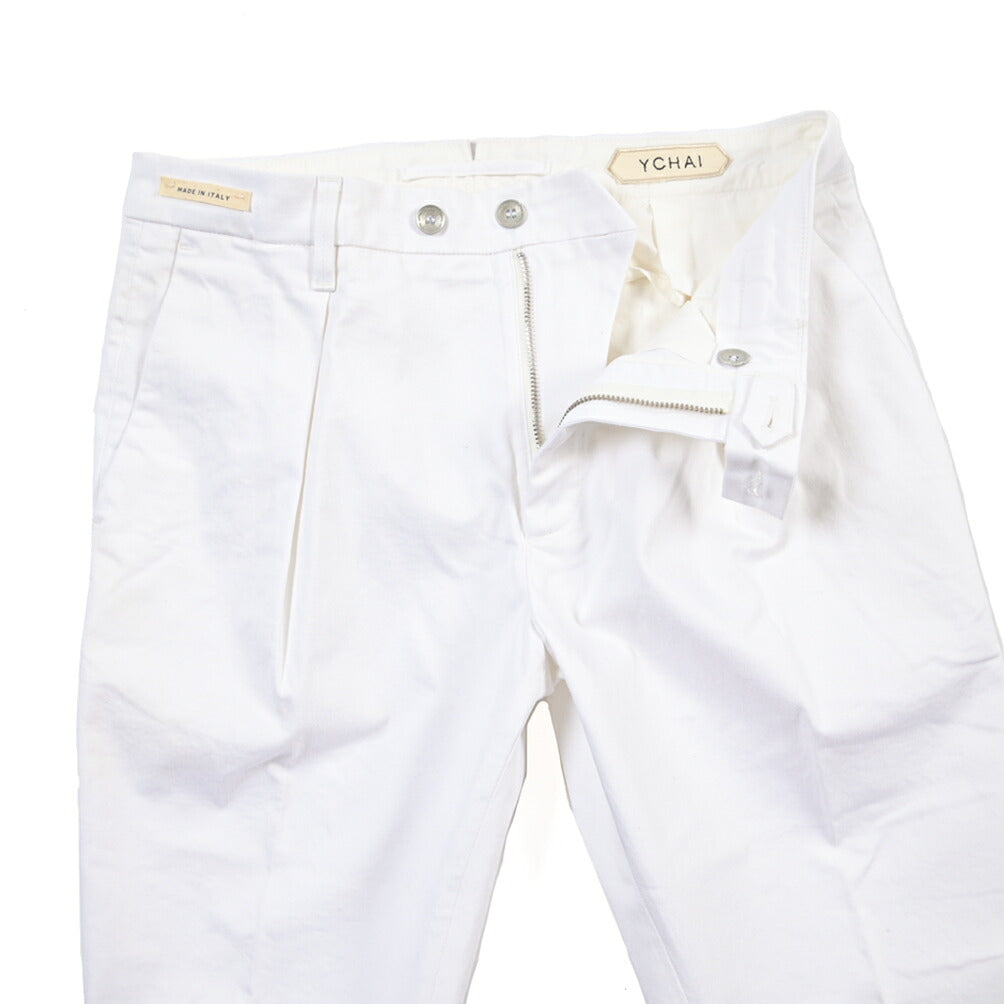 SUMMER SALE｜YCHAI “PANATELA” ストレッチコットン ワンタックパンツ / SKINNY FIT