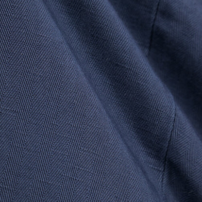 YCHAI “ROBUSTO” リネン混コットン ツータックヘリンボーンパンツ / TAPERED FIT