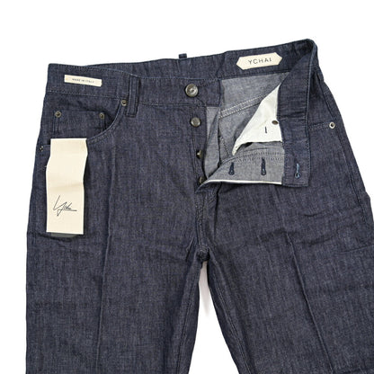 YCHAI “ROBUSTO” コットン100% ノータックデニムスラックス(デニスラ) / TAPERED FIT