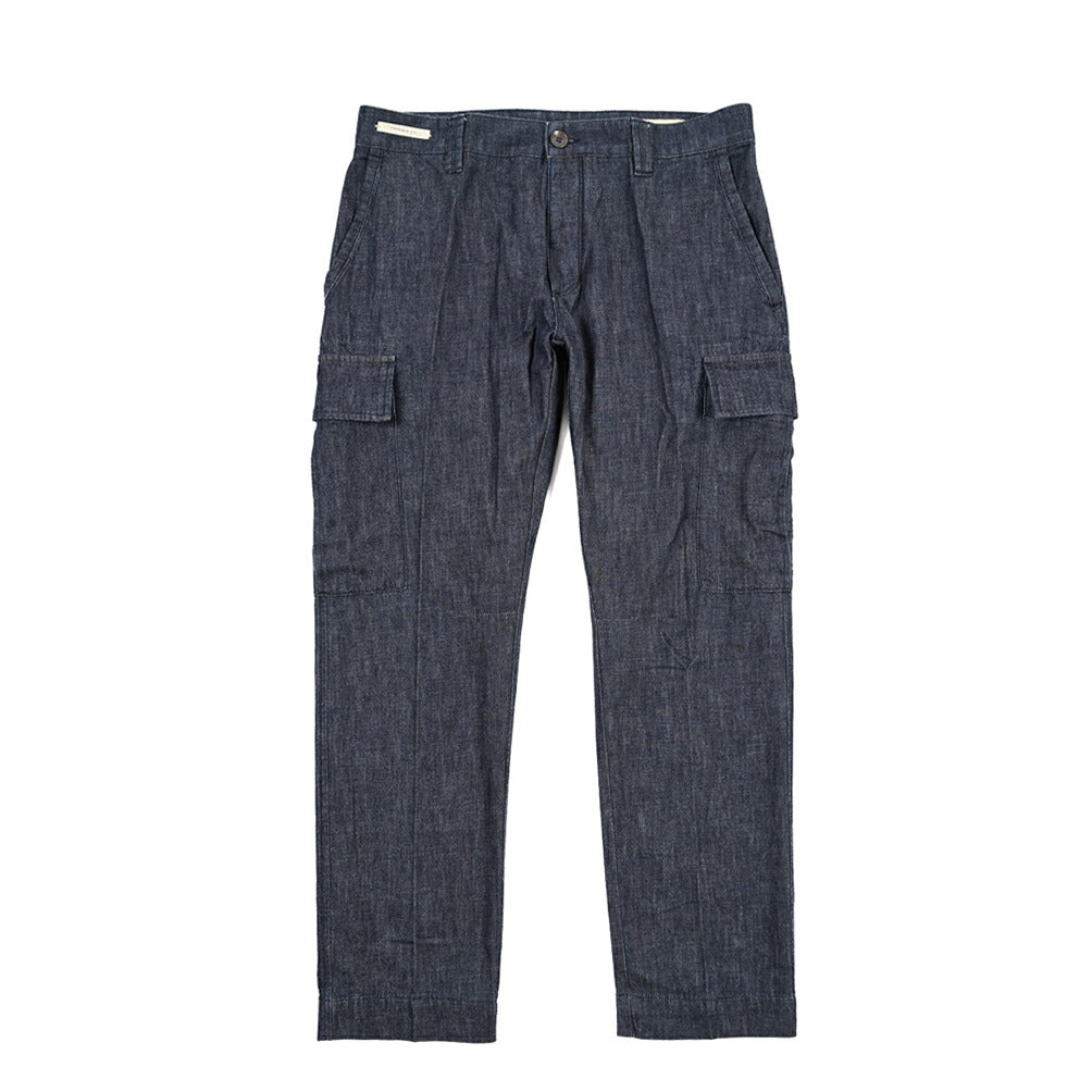 YCHAI “ROBUSTO” コットン100%デニム カーゴパンツ / TAPERED FIT