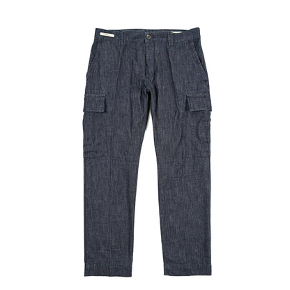 YCHAI “ROBUSTO” コットン100%デニム カーゴパンツ / TAPERED FIT