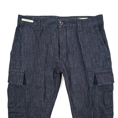 YCHAI “ROBUSTO” コットン100%デニム カーゴパンツ / TAPERED FIT