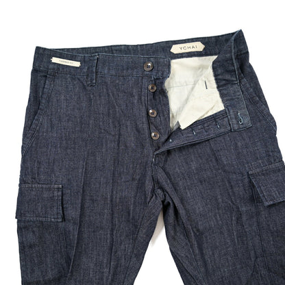 YCHAI “ROBUSTO” コットン100%デニム カーゴパンツ / TAPERED FIT