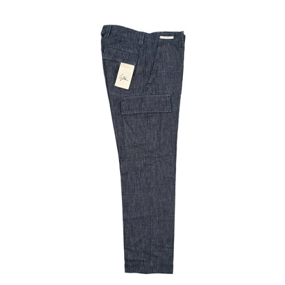 YCHAI “ROBUSTO” コットン100%デニム カーゴパンツ / TAPERED FIT