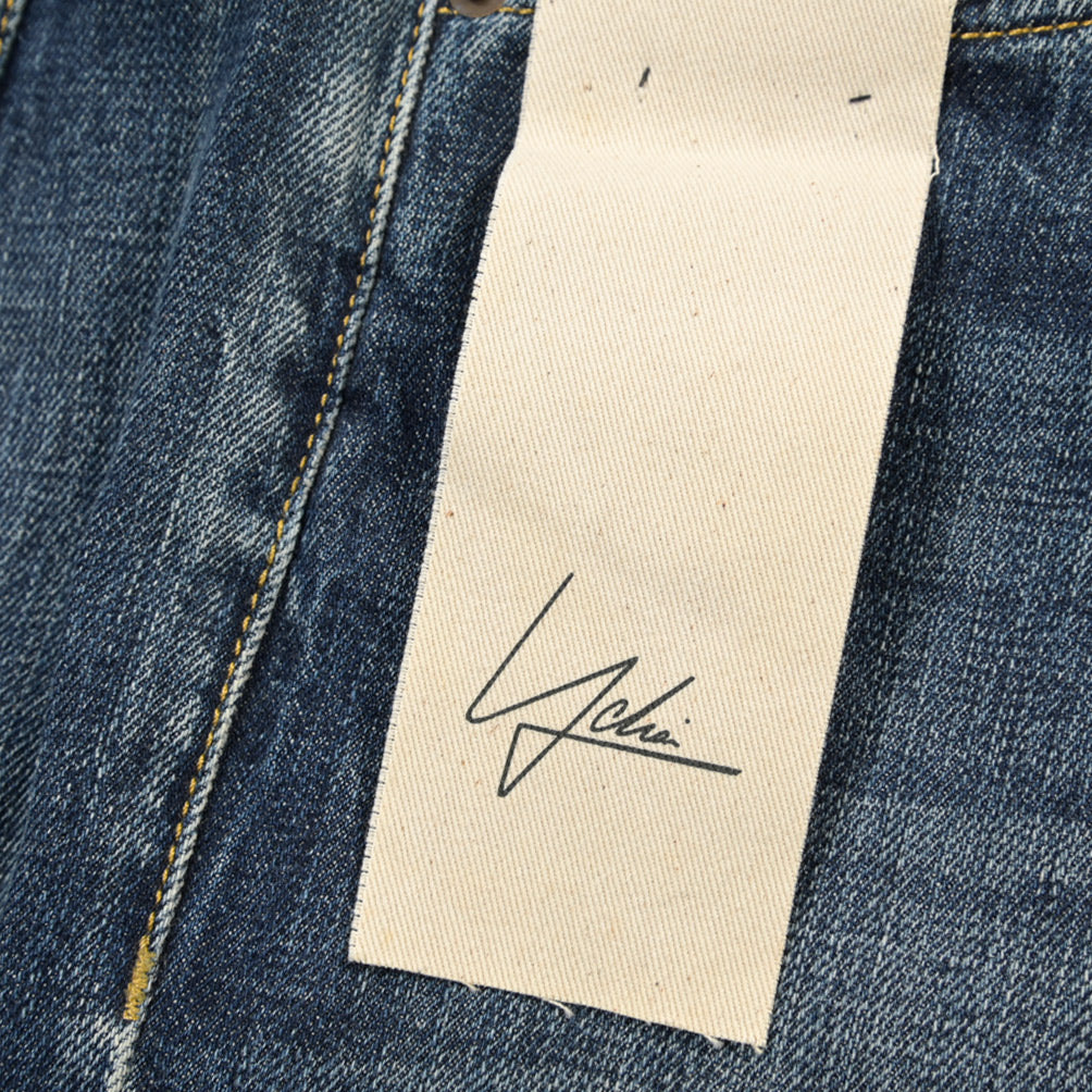 SUMMER SALE｜YCHAI “ROBUSTO” コットン100%デニム テーパードジーンズ / ダメージ加工 / TAPERED FIT