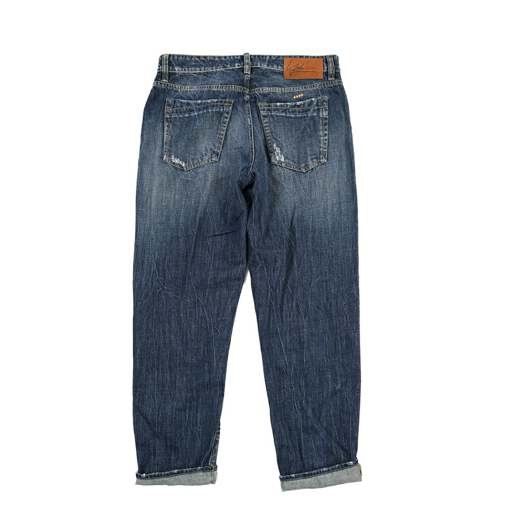 SUMMER SALE｜YCHAI “ROBUSTO” コットン100%デニム テーパードジーンズ / ダメージ加工 / TAPERED FIT