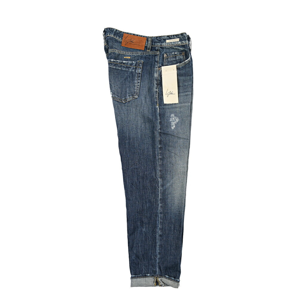 SUMMER SALE｜YCHAI “ROBUSTO” コットン100%デニム テーパードジーンズ / ダメージ加工 / TAPERED FIT
