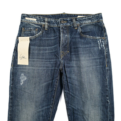 SUMMER SALE｜YCHAI “ROBUSTO” コットン100%デニム テーパードジーンズ / ダメージ加工 / TAPERED FIT