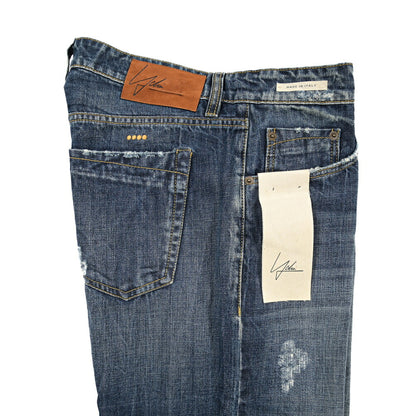 SUMMER SALE｜YCHAI “ROBUSTO” コットン100%デニム テーパードジーンズ / ダメージ加工 / TAPERED FIT