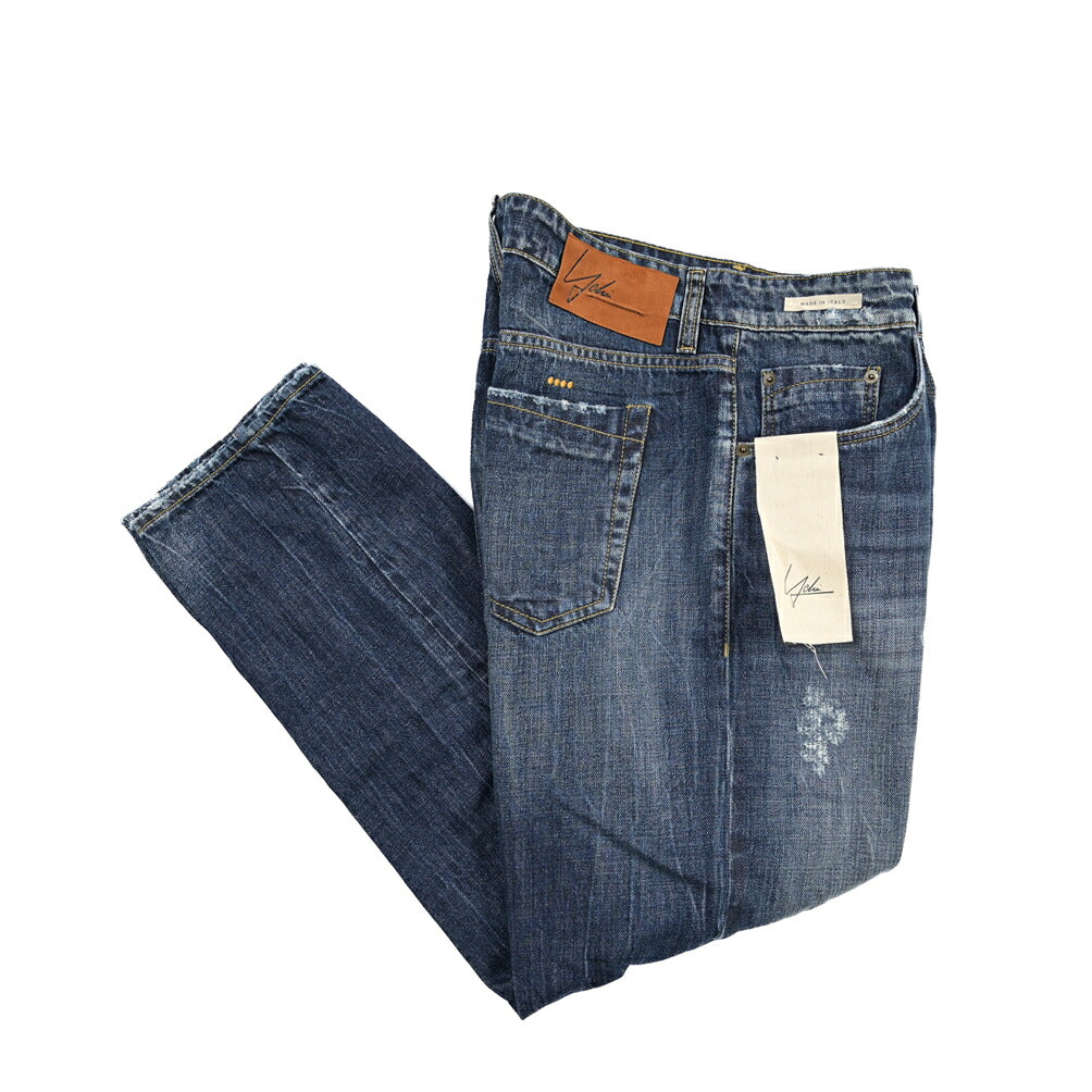 SUMMER SALE｜YCHAI “ROBUSTO” コットン100%デニム テーパードジーンズ / ダメージ加工 / TAPERED FIT