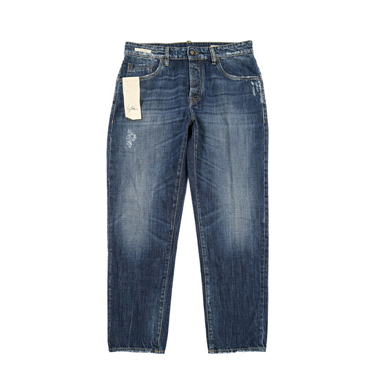 SUMMER SALE｜YCHAI “ROBUSTO” コットン100%デニム テーパードジーンズ / ダメージ加工 / TAPERED FIT