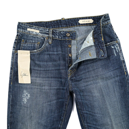 SUMMER SALE｜YCHAI “ROBUSTO” コットン100%デニム テーパードジーンズ / ダメージ加工 / TAPERED FIT