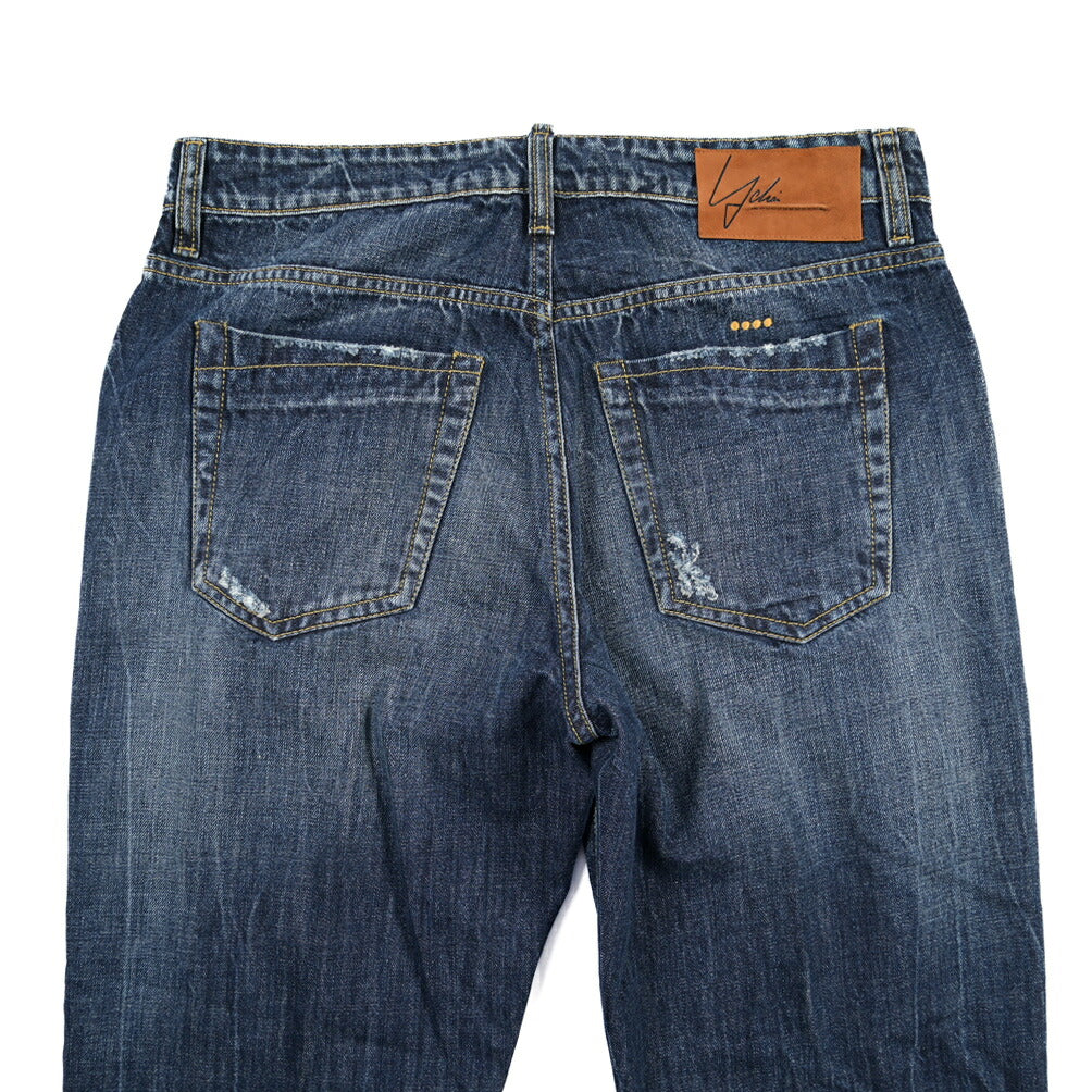 SUMMER SALE｜YCHAI “ROBUSTO” コットン100%デニム テーパードジーンズ / ダメージ加工 / TAPERED FIT