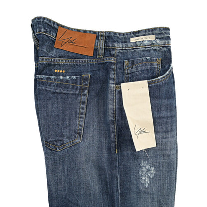 SUMMER SALE｜YCHAI “ROBUSTO” コットン100%デニム テーパードジーンズ / ダメージ加工 / TAPERED FIT