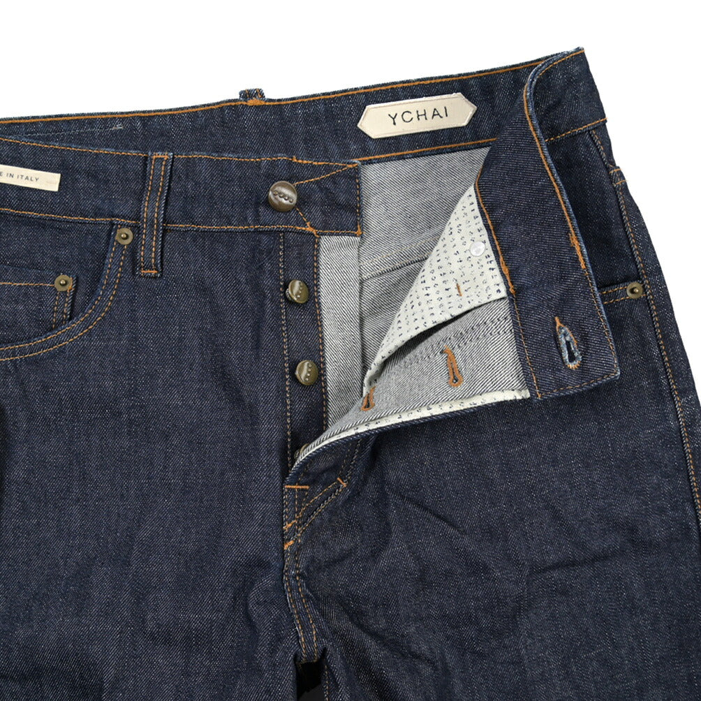 SUMMER SALE｜YCHAI ストレッチデニム ノータックショーツ / TAPERED FIT