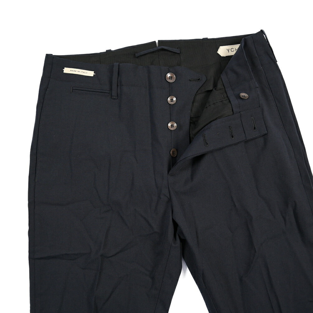 SUMMER SALE｜YCHAI “ROBUSTO” リネン混コットン ノータックパンツ / TAPERED FIT
