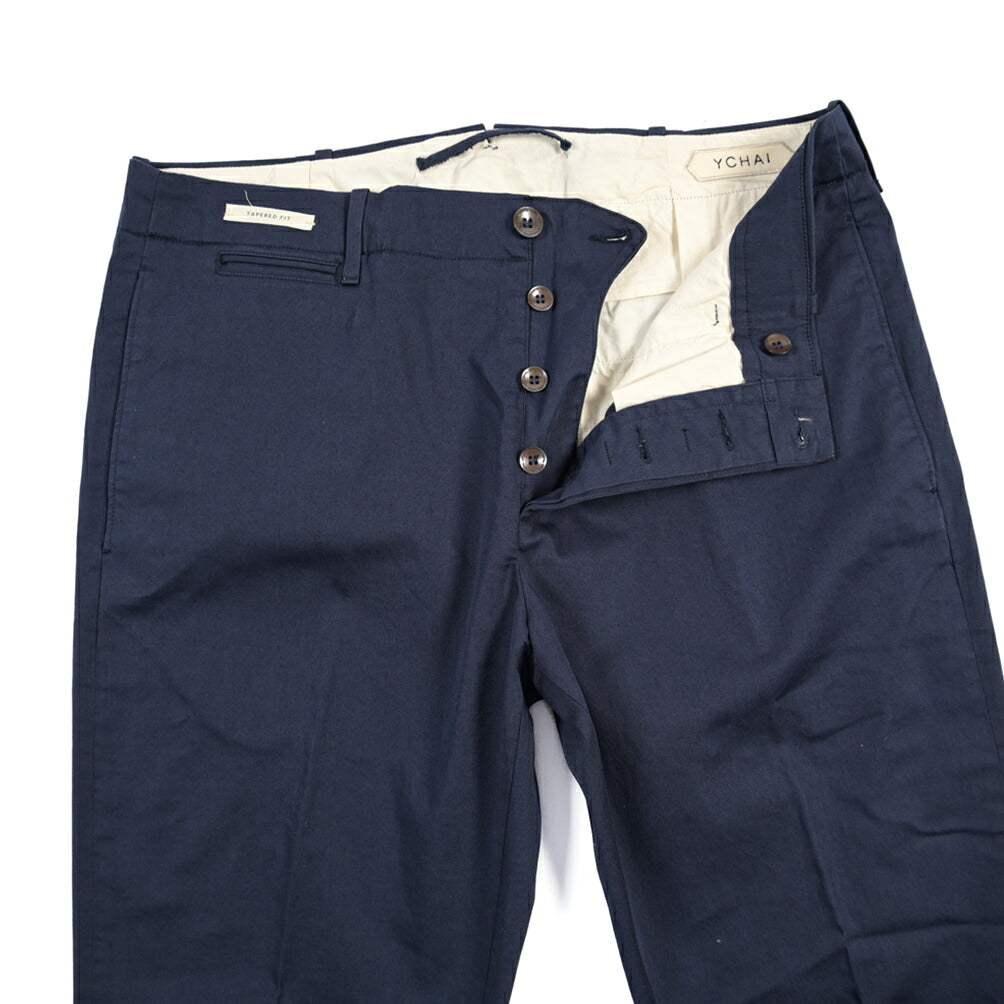 SUMMER SALE｜YCHAI “ROBUSTO” ストレッチコットン ノータックパンツ / TAPERED FIT