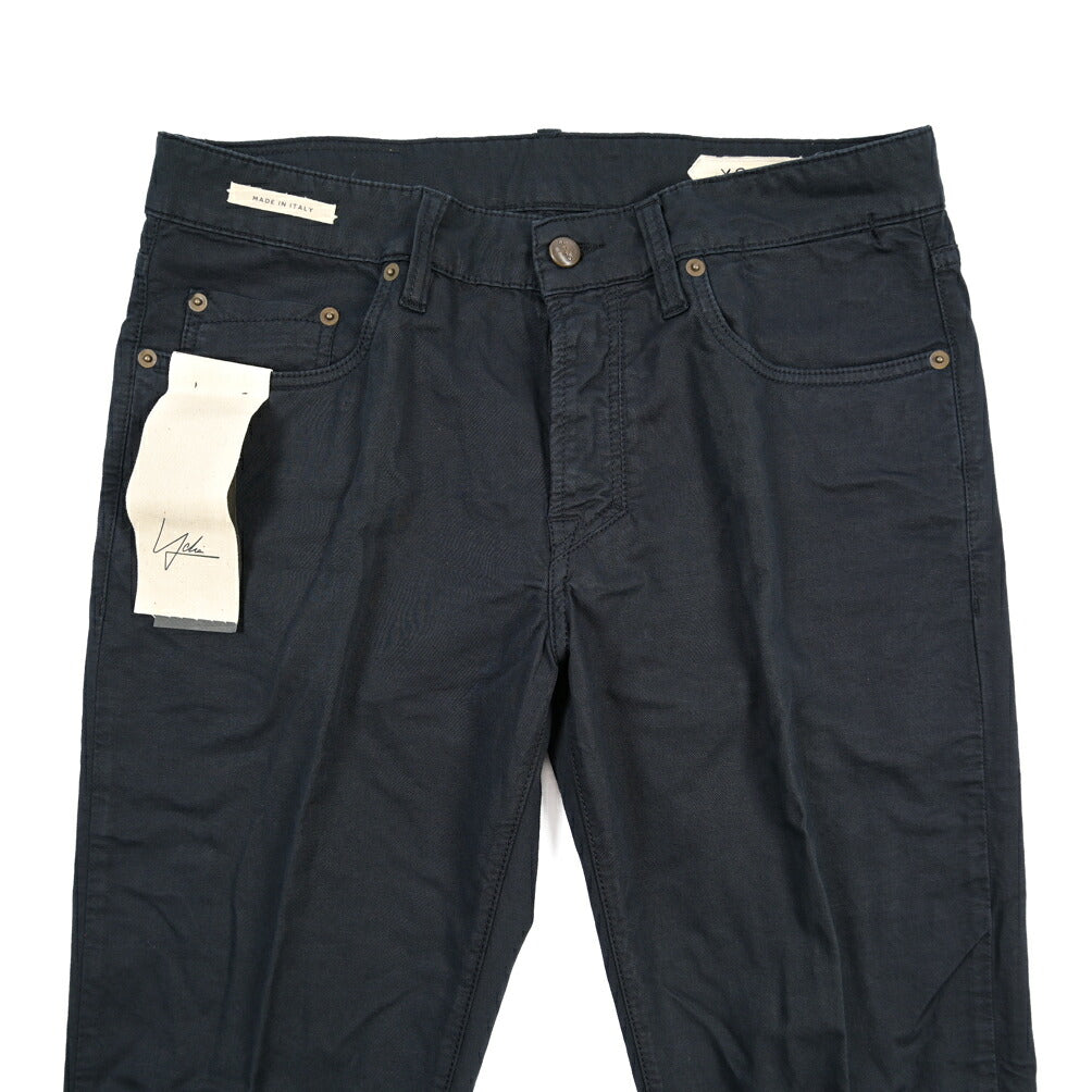 SUMMER SALE｜YCHAI “PANATELA” リネン混デニム 5ポケットカラージーンズ / SKINNY FIT